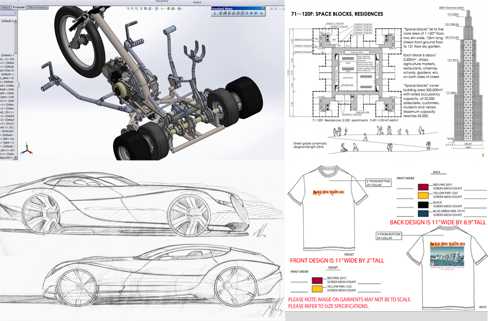 proofing examples car tshirt