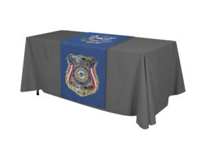 government printed table runner